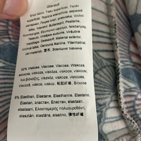 Olsen Amy Tunic Top Shell Novelty Print Round Neck Size 6 Multicolour New - Picture 9 of 12